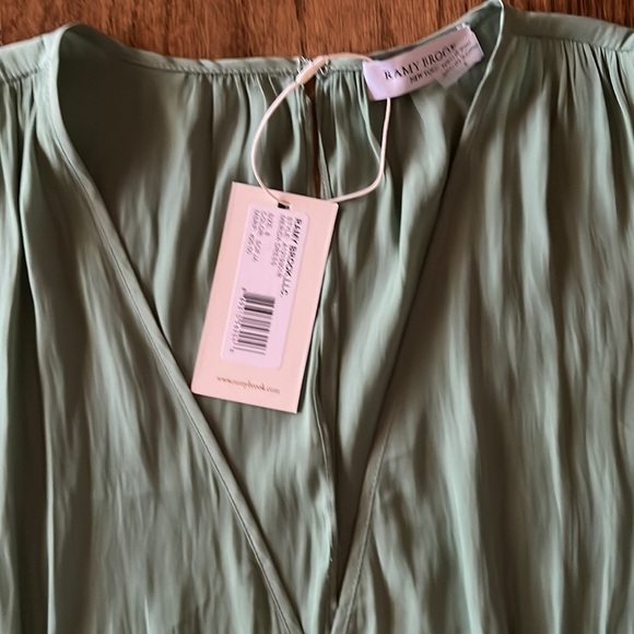 Ramy Brook light green V Neck Merida Ruffle Dress Size 8 - Picture 7 of 7